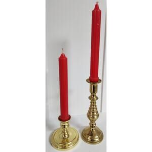 Pair Vintage Brass Candle Holders – 2.75" & 6.75" – Classic & Ornate Styles